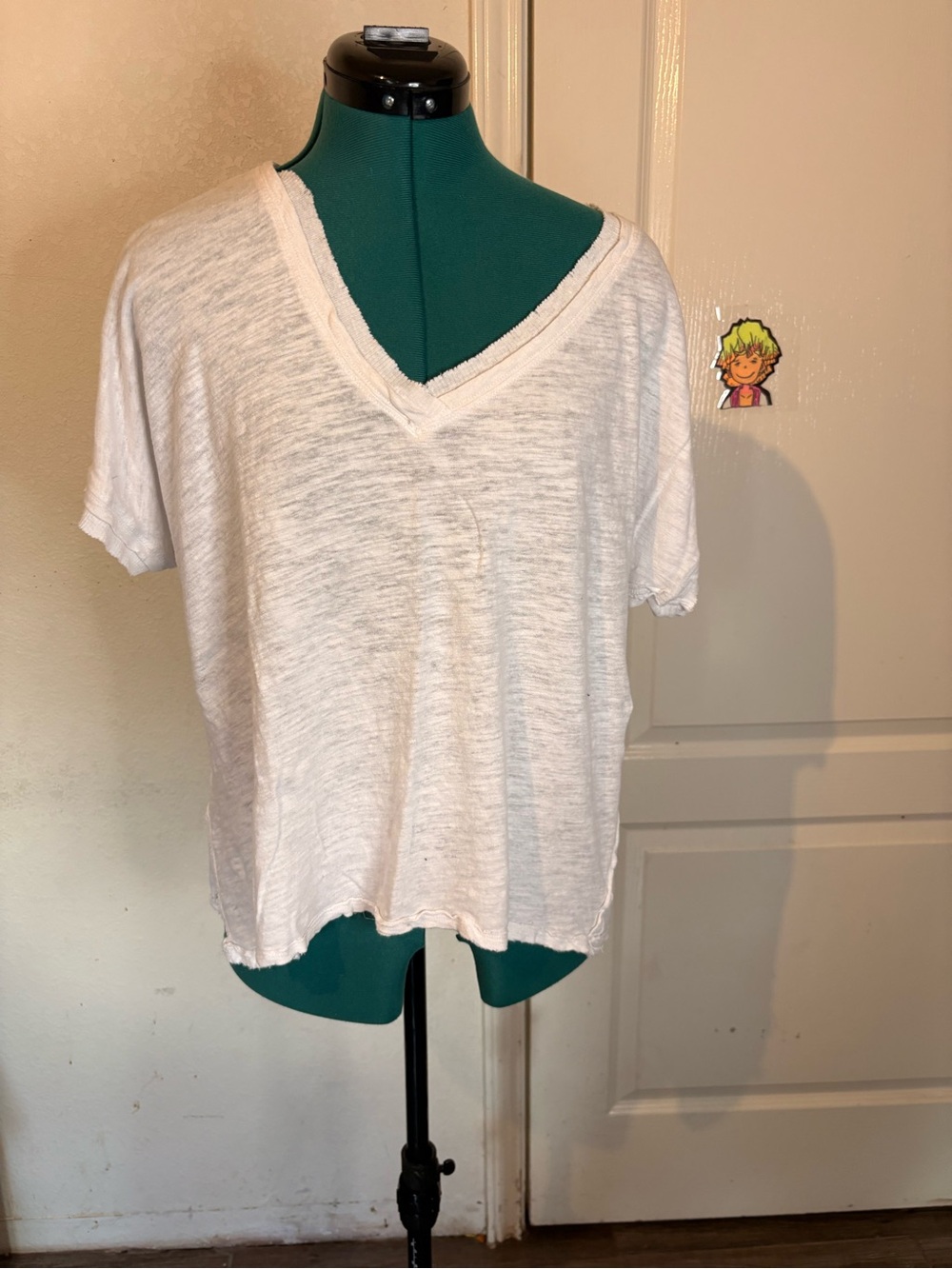 We The Free White V-Neck Short Sleeve Tee